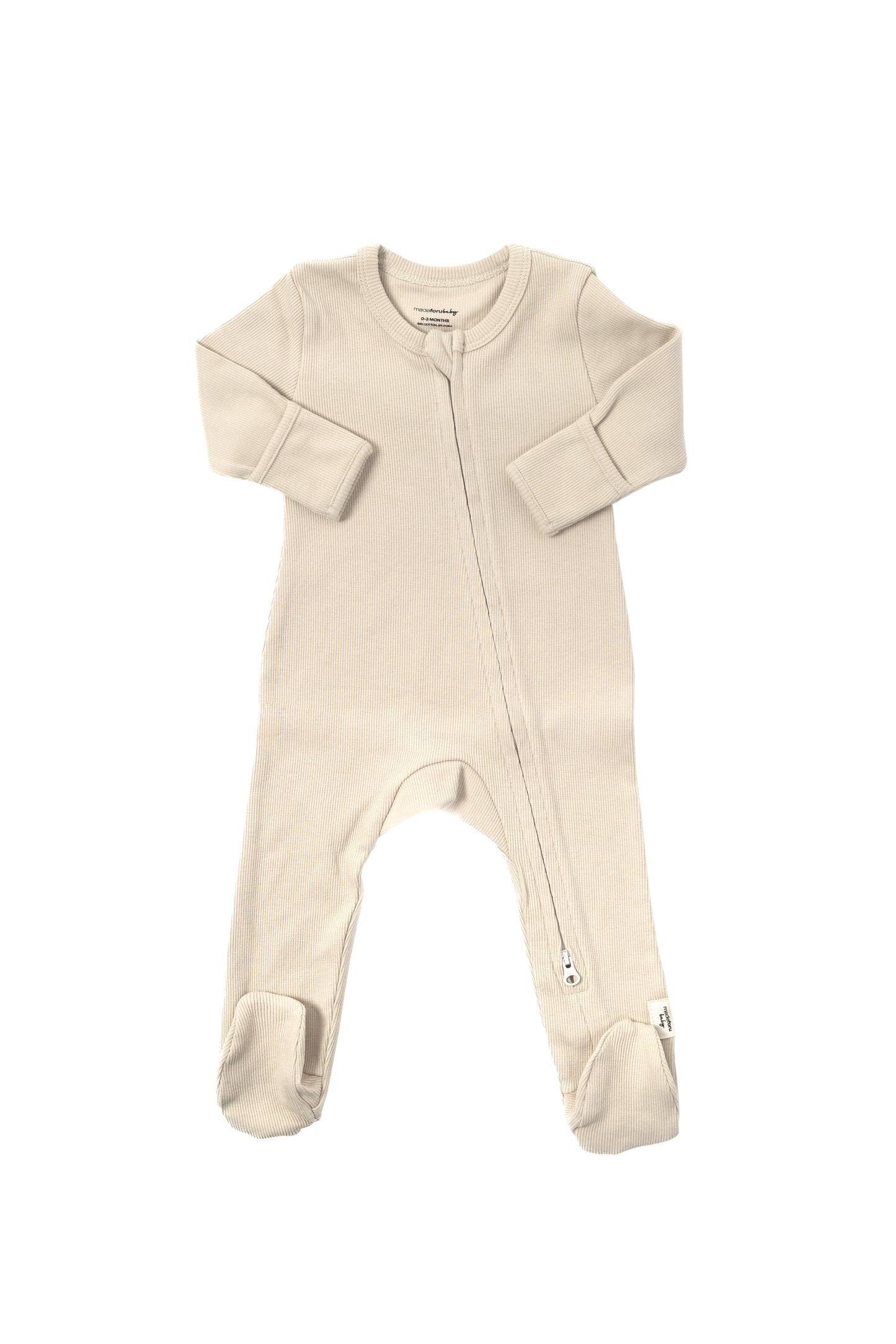Double Zip Onesie - Oat